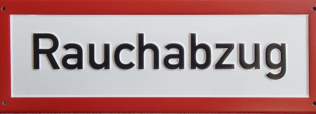 Rauchabzugsschild